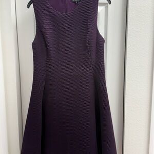 DKNY Deep Purple Textured Mini Dress